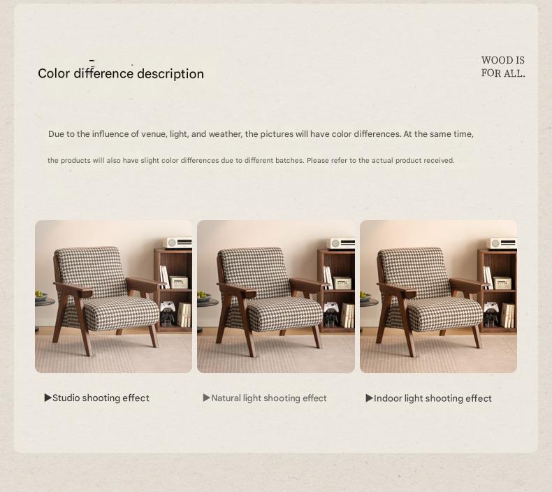 Oak Solid Wood Retro Armchair