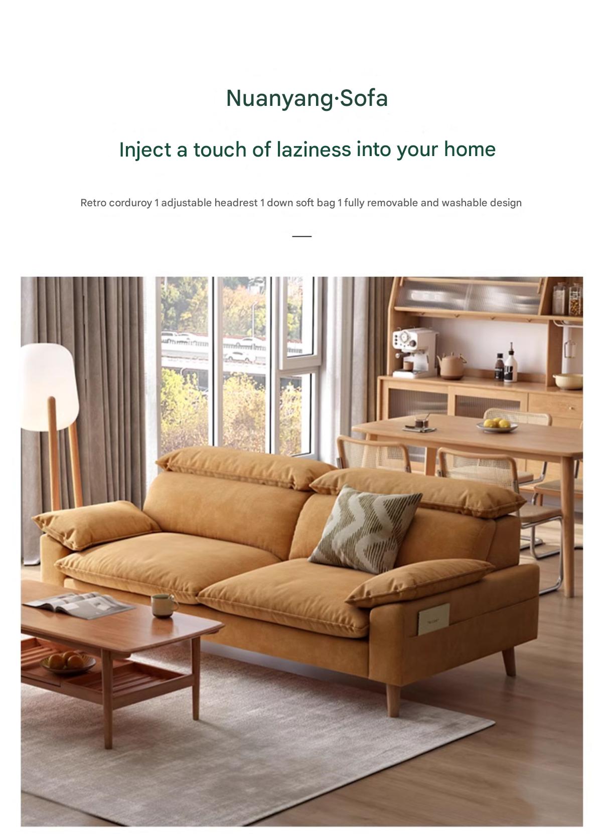 Ash Fabric Sofa Living Room.