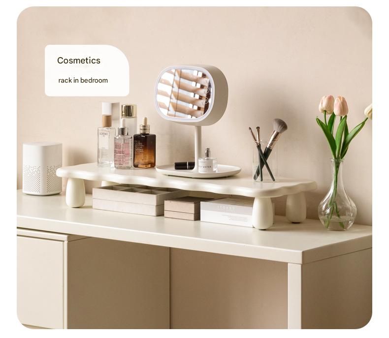 Birch Solid Wood Computer Elevated Desktop Storage Rack