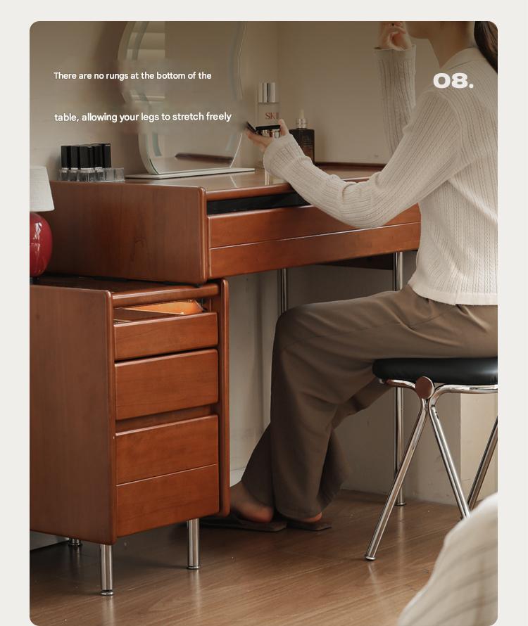 Poplar Solid Wood Bauhaus Multi Functional Dressing Table.