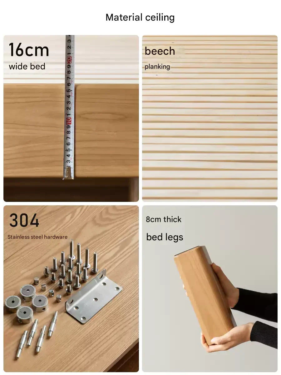 Ash Solid Wood Multi functional Suspended Bed