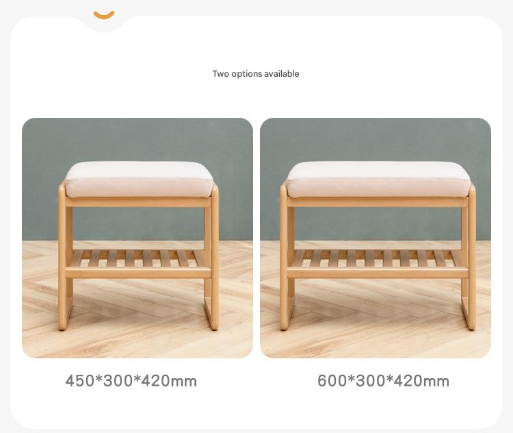 Beech Solid Wood Shoe Wearing Stool