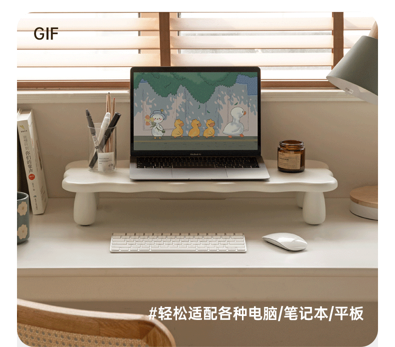 Birch Solid Wood Computer Elevated Desktop Storage Rack