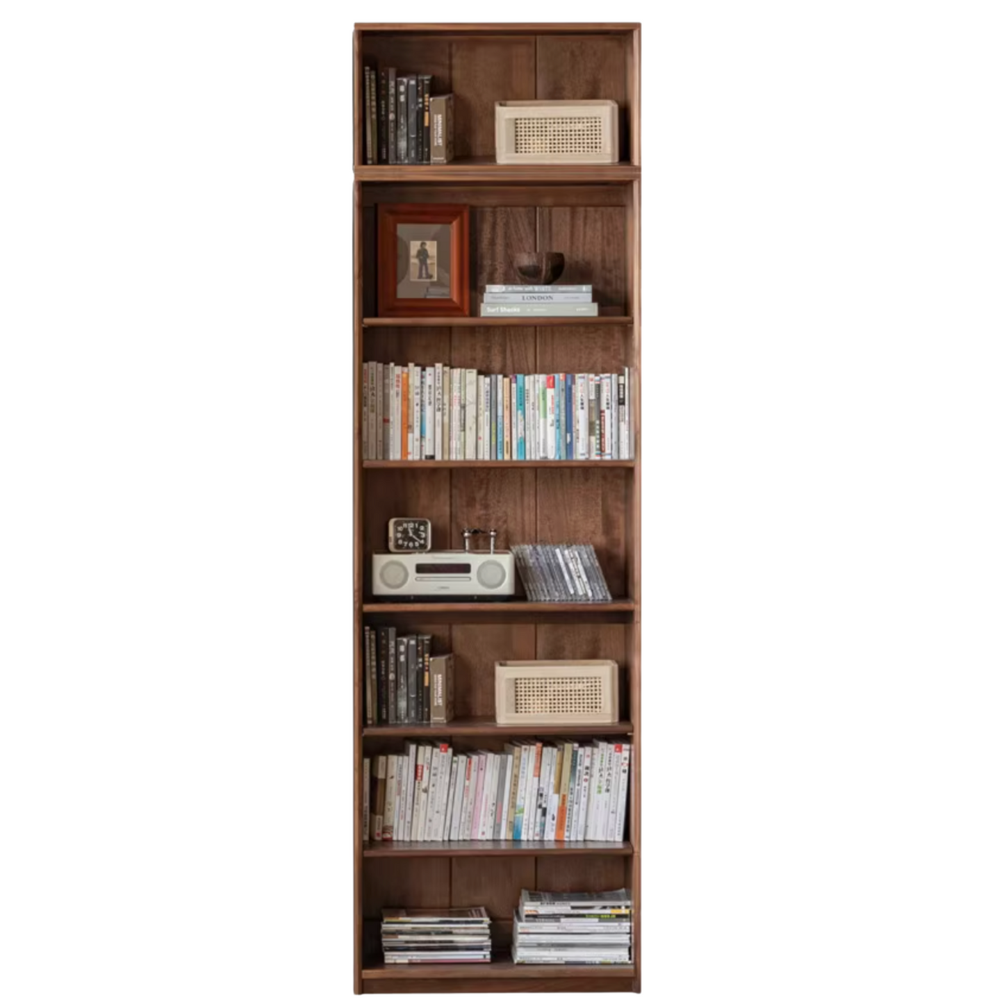 Black Walnut Solid Wood Bookshelf -USA