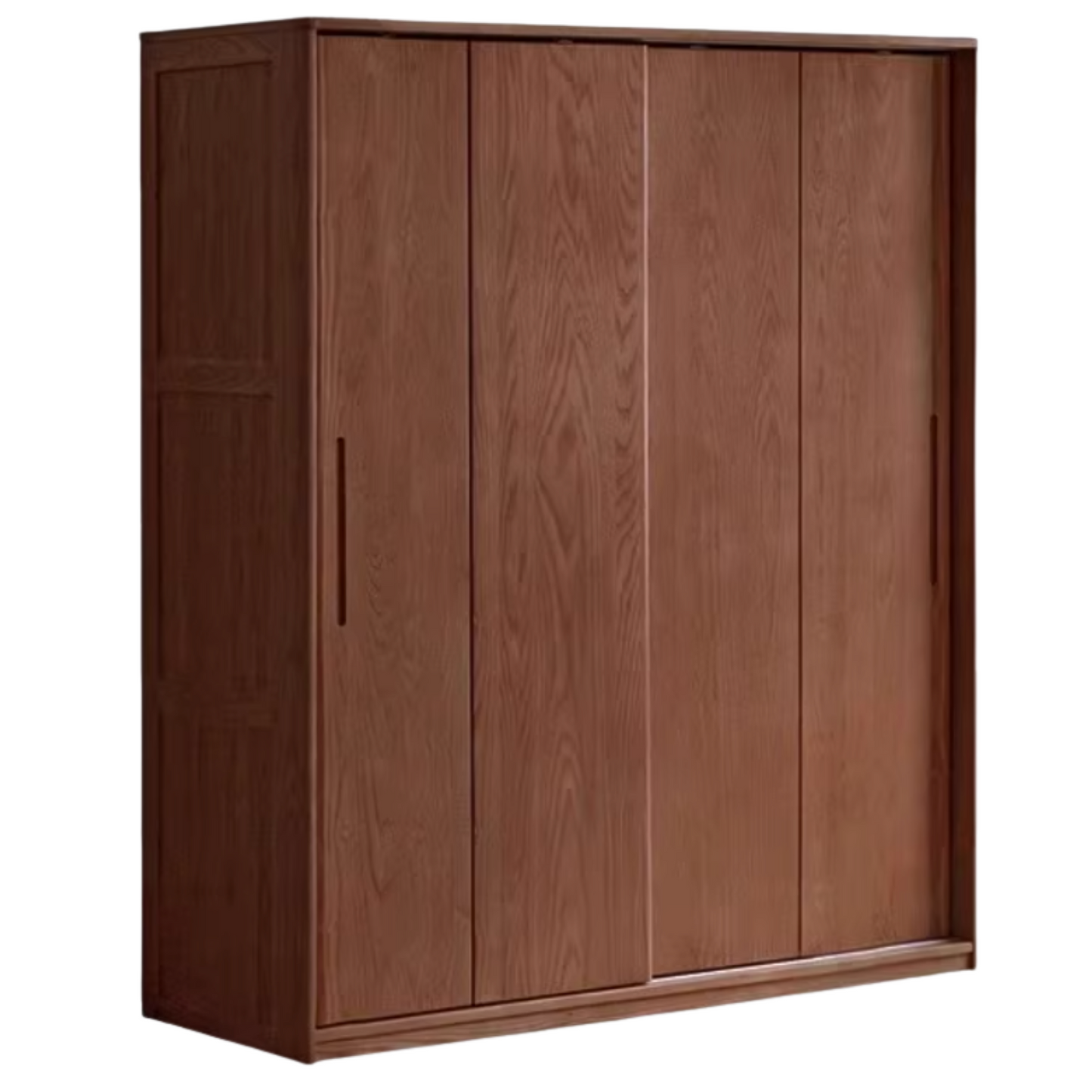 Oak, Ash Solid Wood Wardrobe With Sliding Doors.