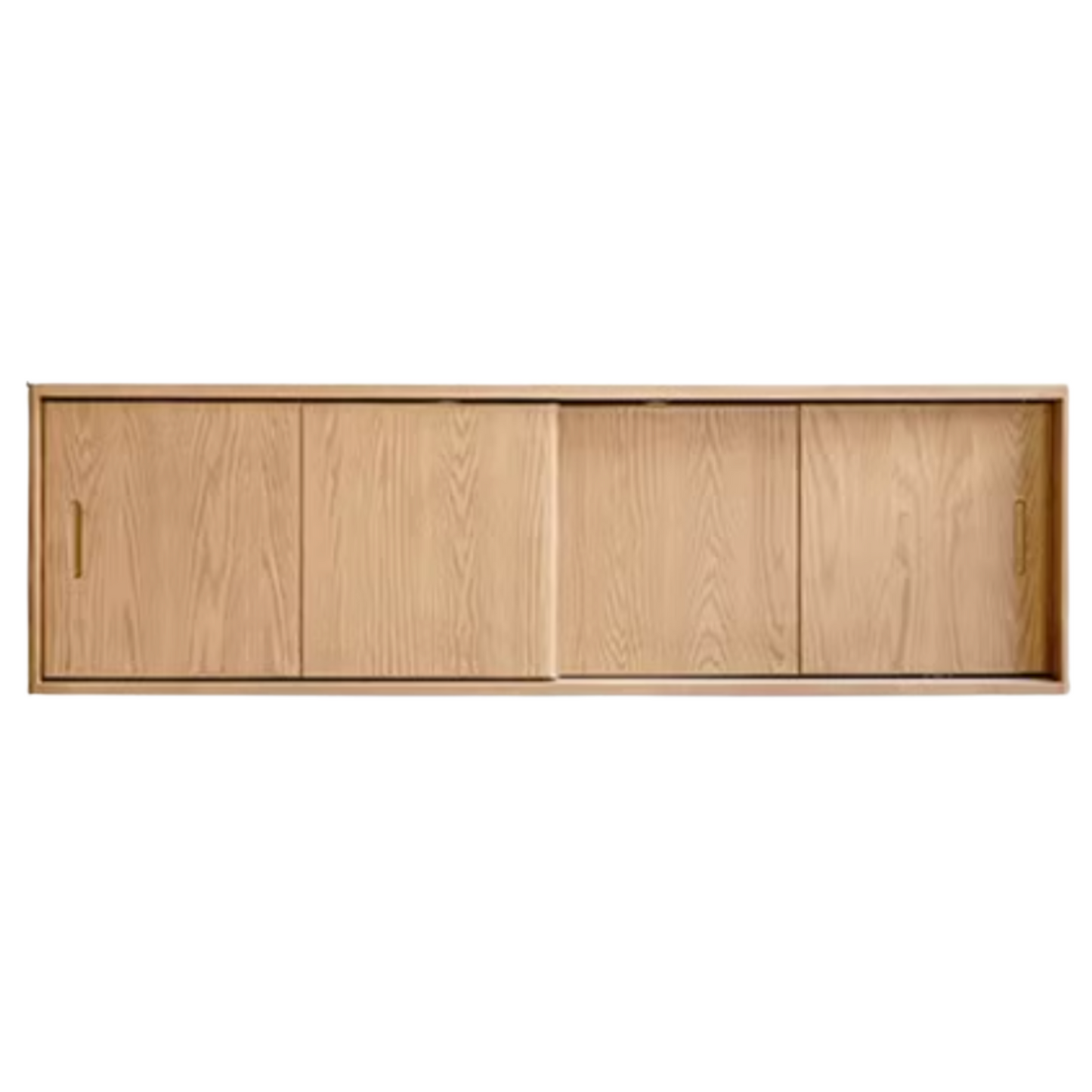 Oak, Ash Solid Wood Wardrobe With Sliding Doors.