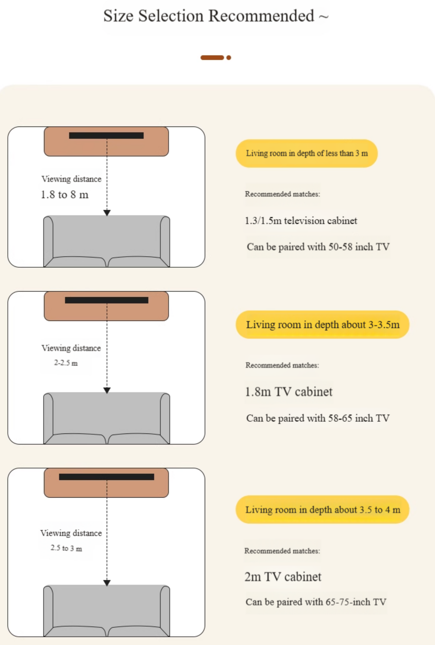 Oak Solid Wood Sliding Door Modern TV Cabinet.