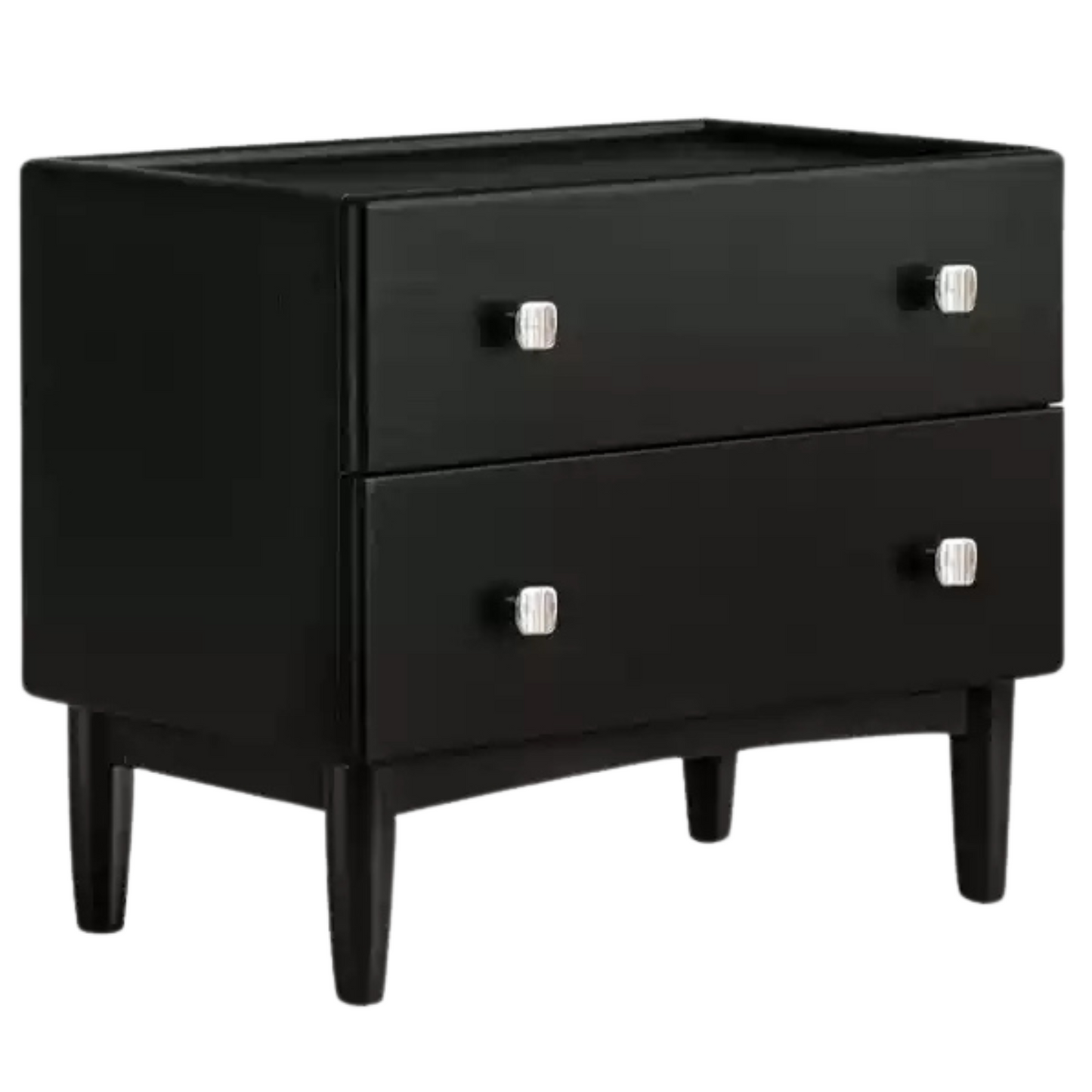 Rubber Solid Wood Classic Nightstand.