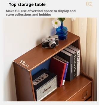 Poplar Solid Wood Middle-Age Edge Cabinet Storage