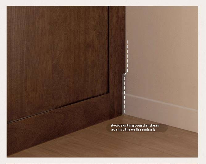 Golden Sandalwood Solid Wood Wardrobe.