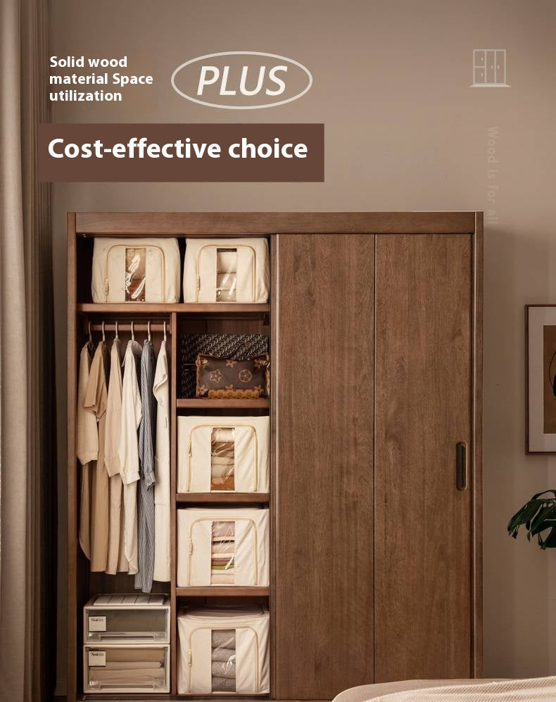 Golden Sandalwood Solid Wood Wardrobe.