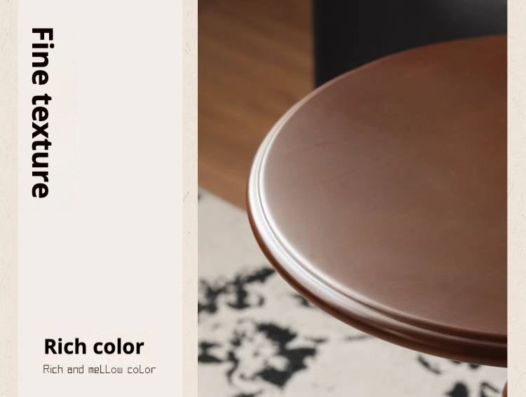 Poplar, Rubber Solid Wood American Retro Side Table.