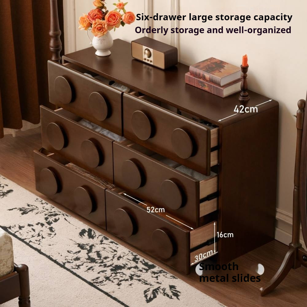 Poplar Solid Wood French Retro Style Bucket Cabinet