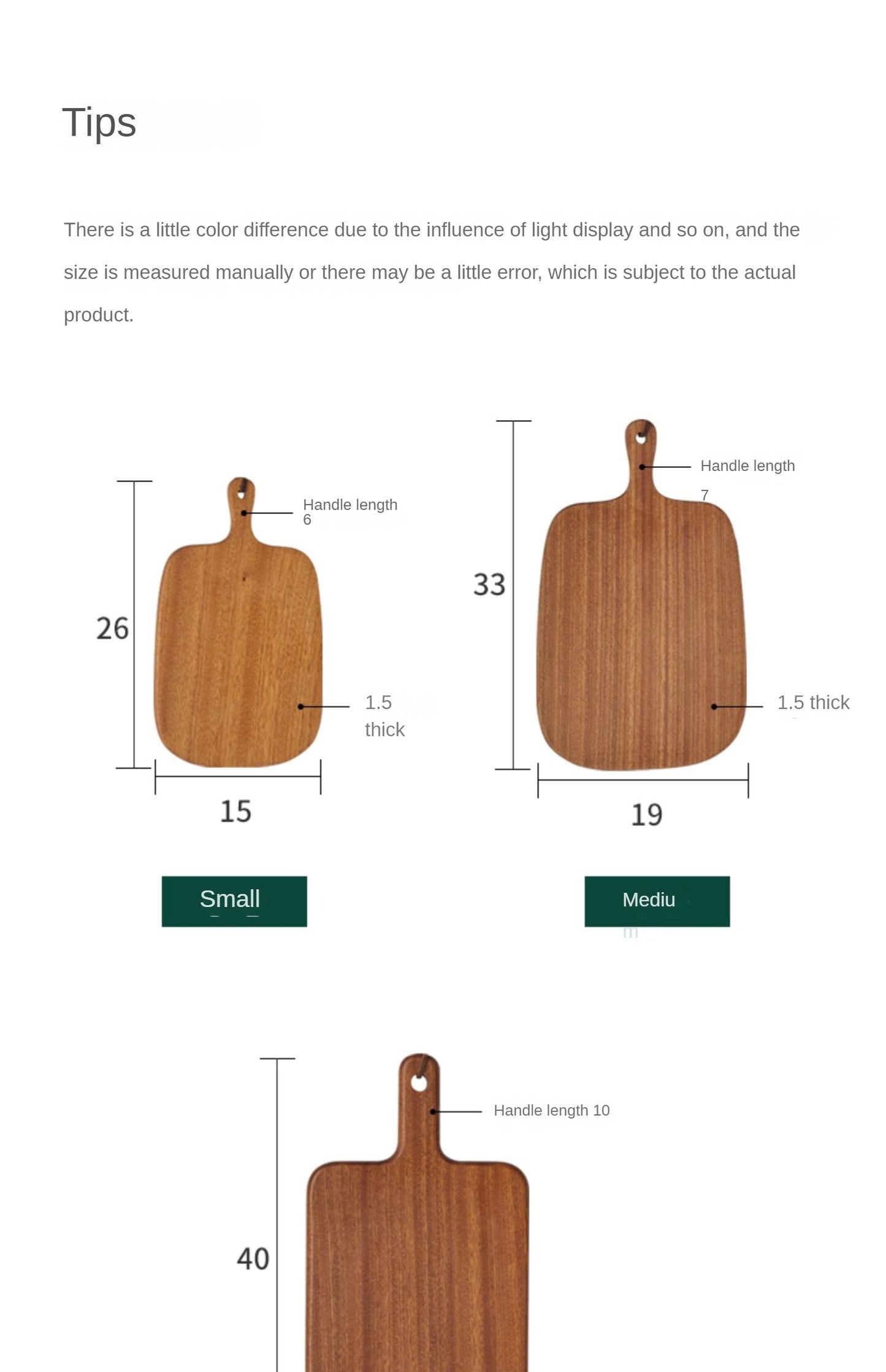 Ebony wood chopping board antibacterial and mildew-proof