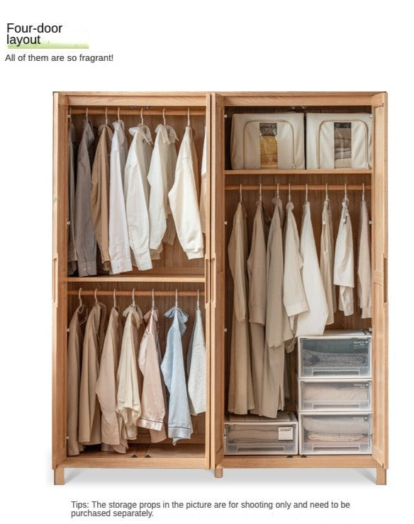Oak solid wood combined Wardrobe.