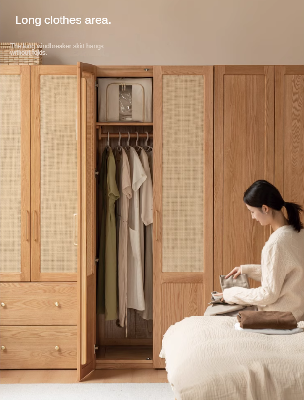 Oak Solid Wood Free Combination Wardrobe
