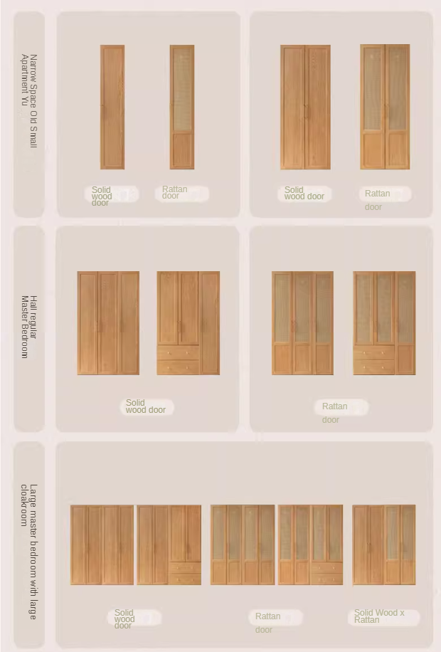 Oak Solid Wood Free Combination Wardrobe