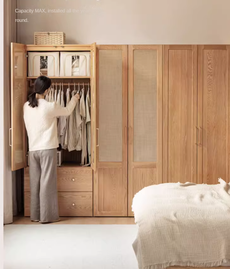 Oak Solid Wood Free Combination Wardrobe