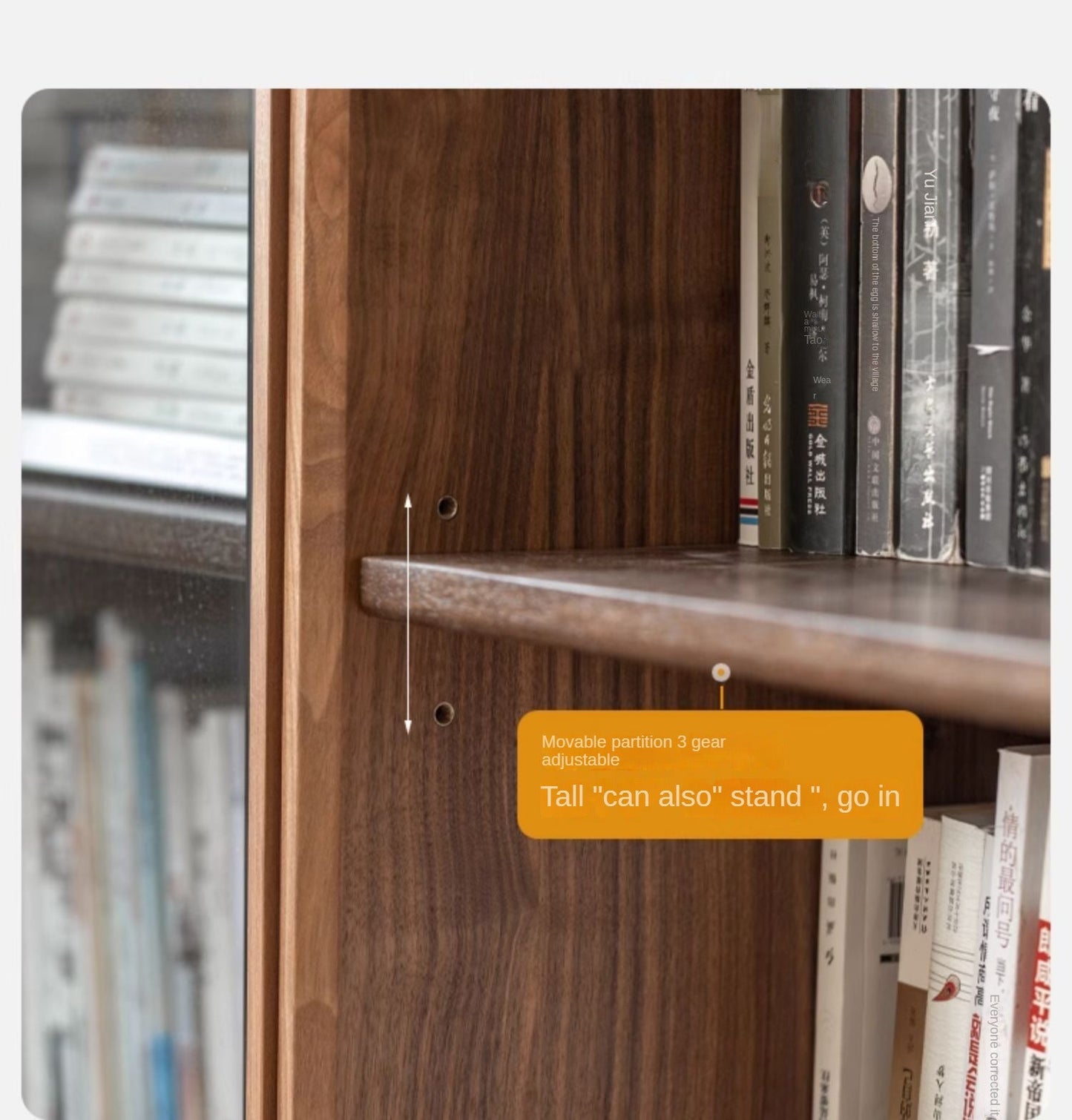 Black Walnut Solid Wood Bookshelf -USA