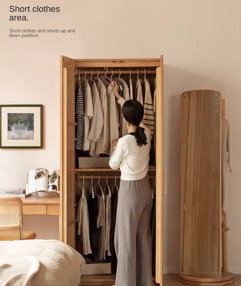 Oak Solid Wood Free Combination Wardrobe