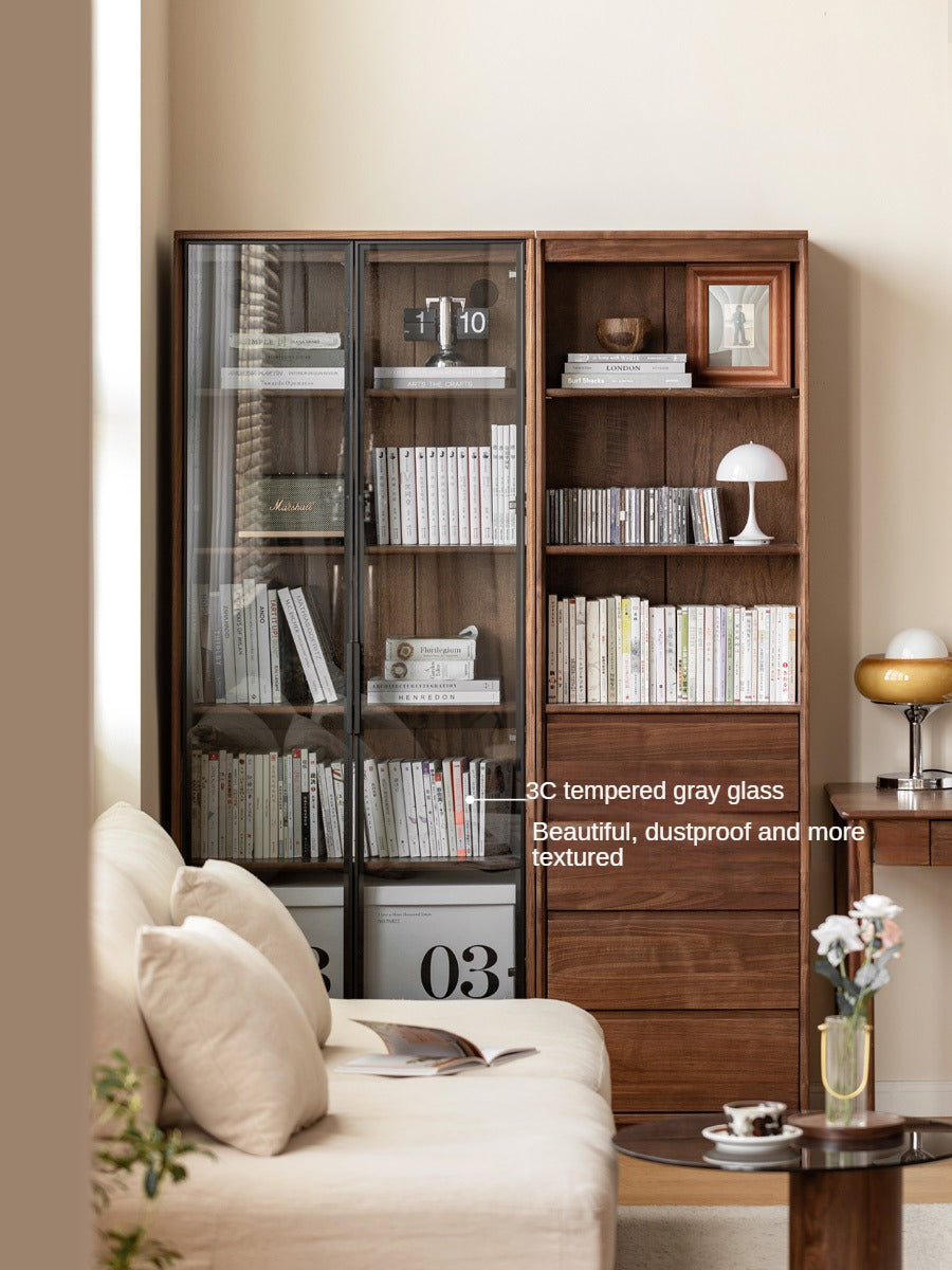 Black Walnut Solid Wood Bookshelf -USA