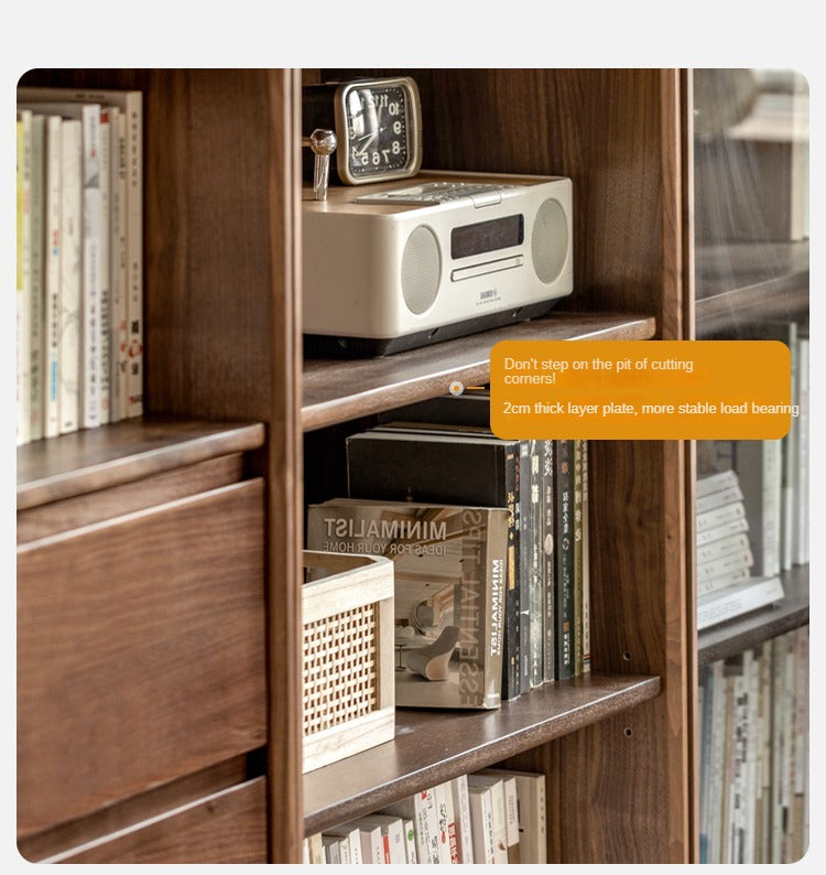 Black Walnut Solid Wood Bookshelf -USA
