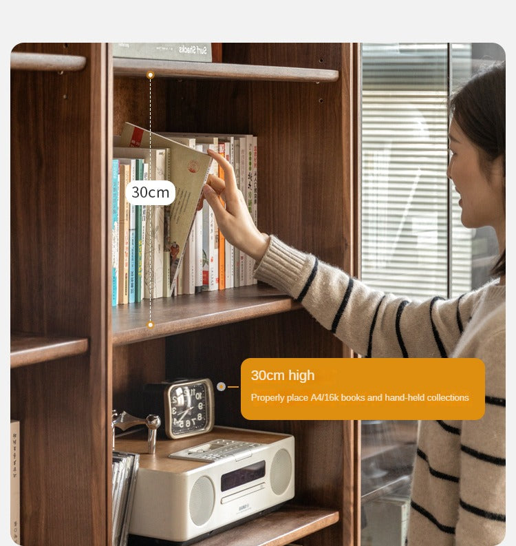 Black Walnut Solid Wood Bookshelf -USA