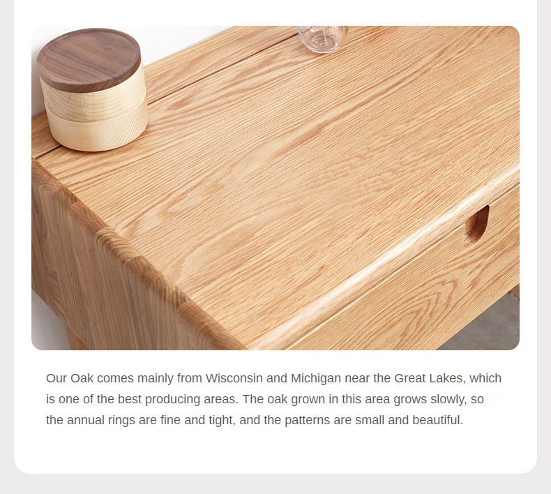Oak Solid Wood Modern Large Floor TV Cabinet.