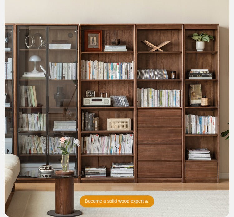 Black Walnut Solid Wood Bookshelf -USA