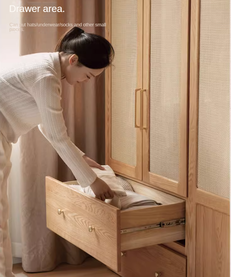Oak Solid Wood Free Combination Wardrobe