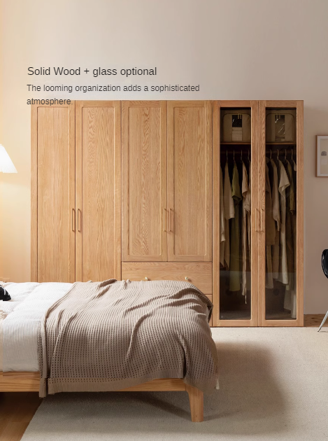 Oak Solid Wood Free Combination Wardrobe