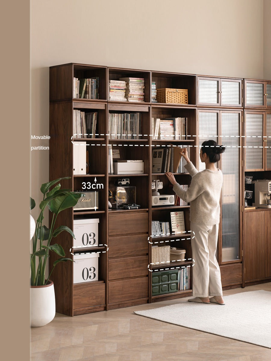Black Walnut Solid Wood Bookshelf -USA