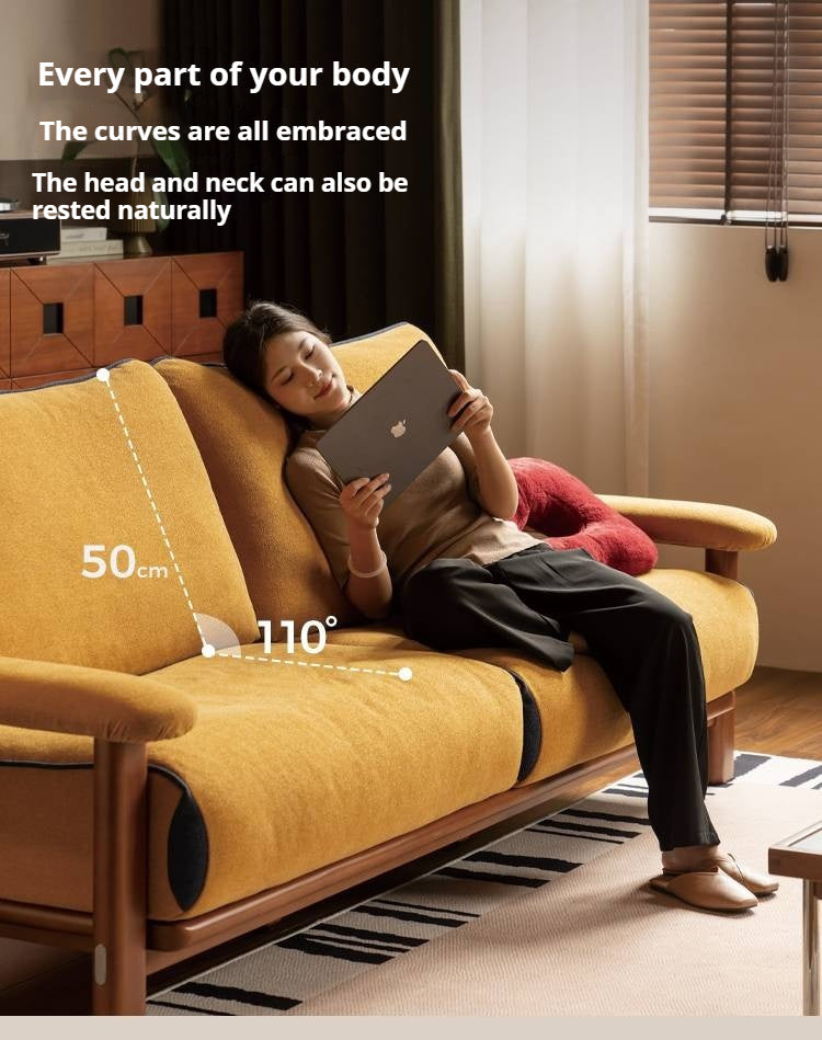 Beech Solid Wood Sofa Ancient Style