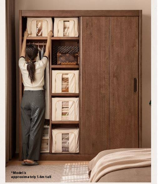 Golden Sandalwood Solid Wood Wardrobe.