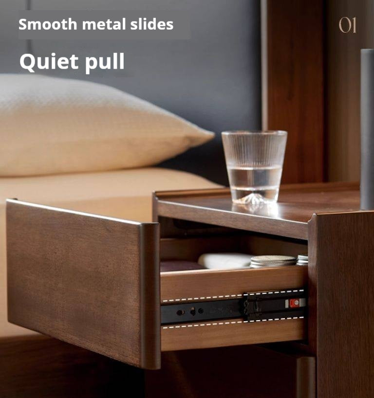 Sandalwood Solid Wood Modern Nightstand