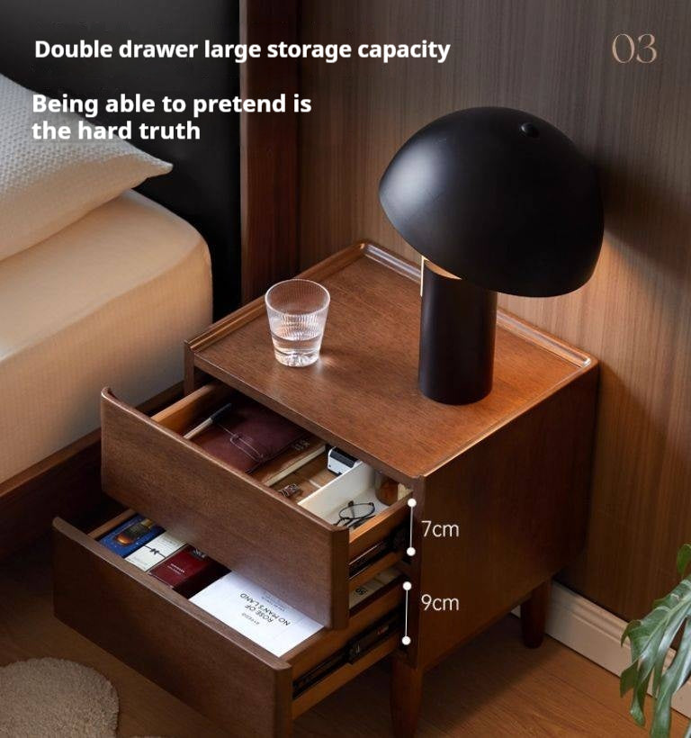 Sandalwood Solid Wood Modern Nightstand