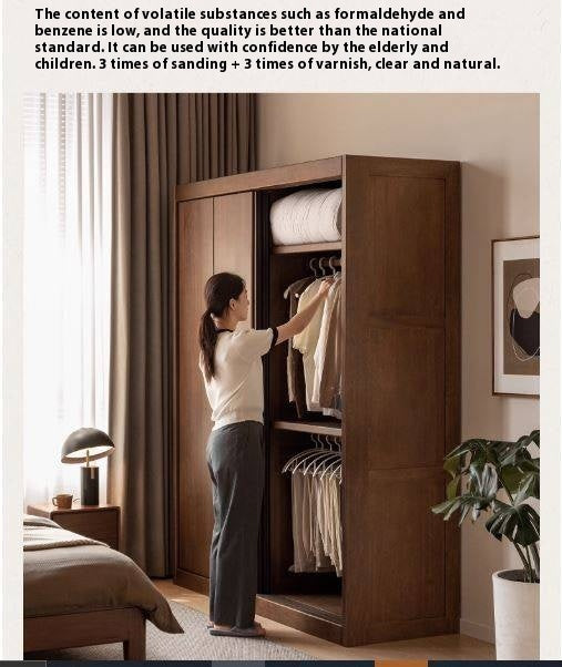 Golden Sandalwood Solid Wood Wardrobe.