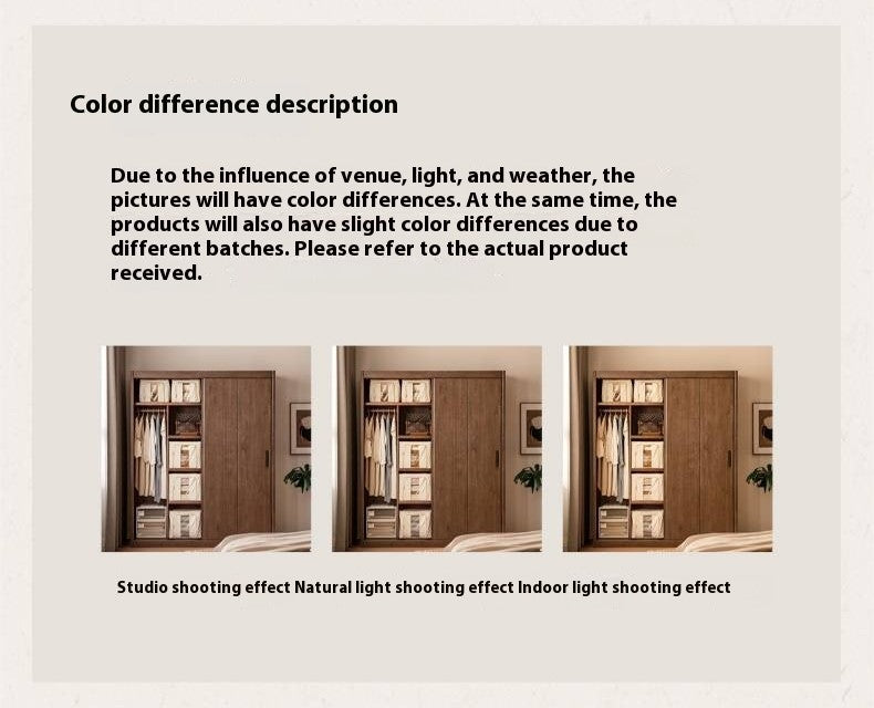 Golden Sandalwood Solid Wood Wardrobe.