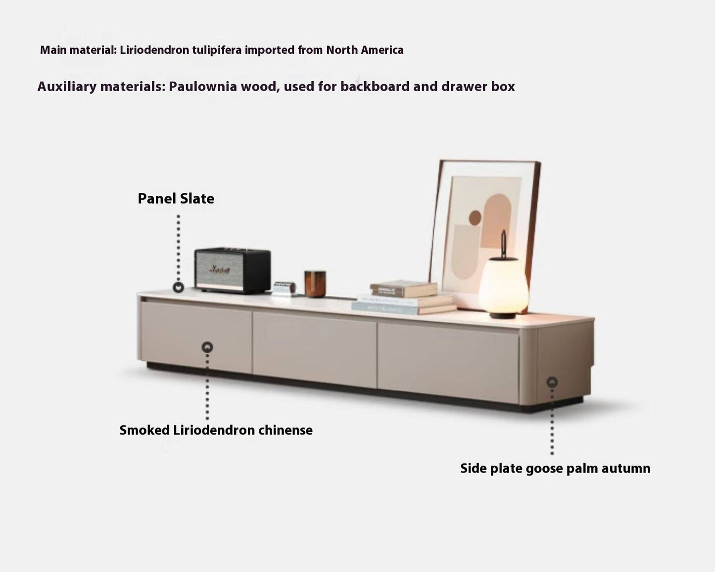 Oak, Tulip Tree, Poplar, Black Walnut Solid Wood TV Stand