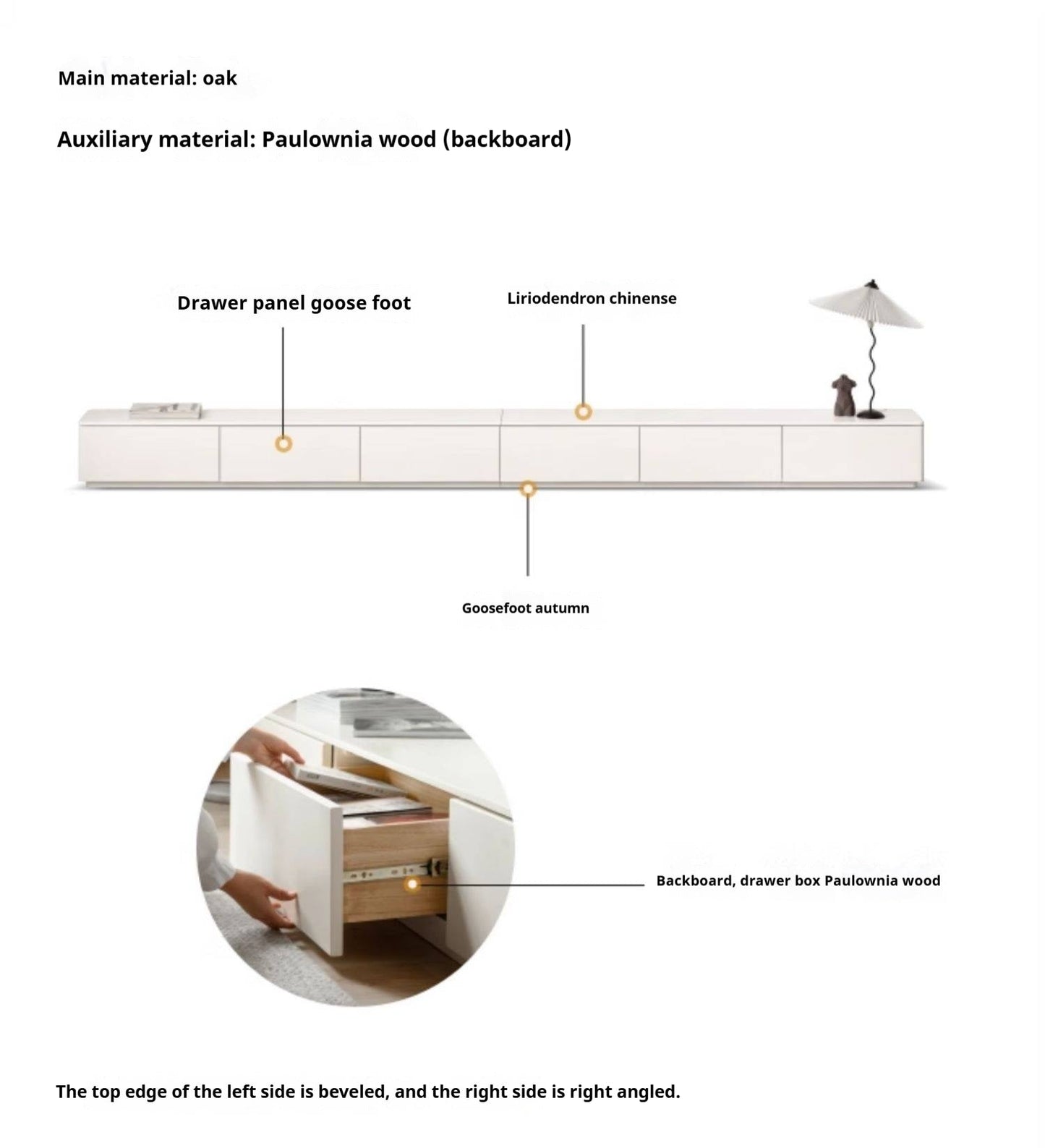 Oak, Tulip Tree, Poplar, Black Walnut Solid Wood TV Stand