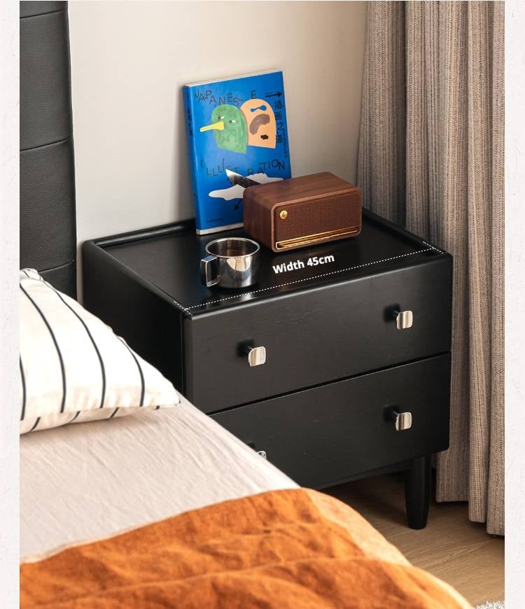 Rubber Solid Wood Classic Nightstand.