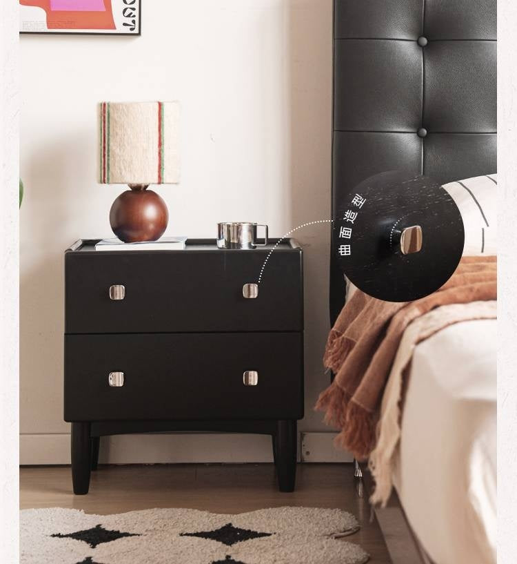 Rubber Solid Wood Classic Nightstand.
