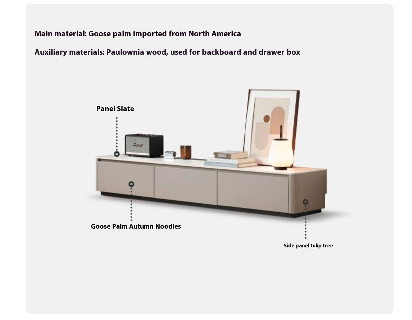 Oak, Tulip Tree, Poplar, Black Walnut Solid Wood TV Stand