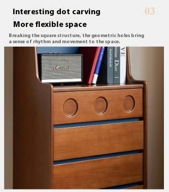 Poplar Solid Wood Middle-Age Edge Cabinet Storage