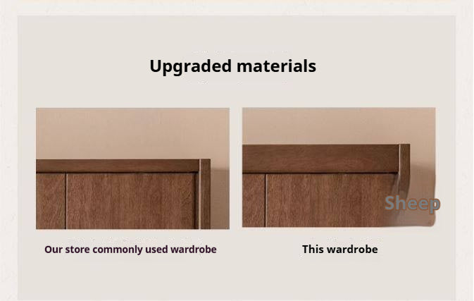 Golden Sandalwood Solid Wood Wardrobe.
