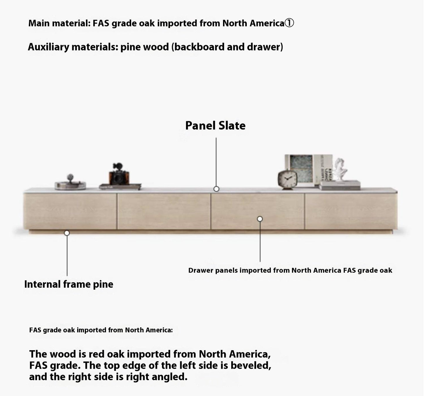 Oak, Tulip Tree, Poplar, Black Walnut Solid Wood TV Stand