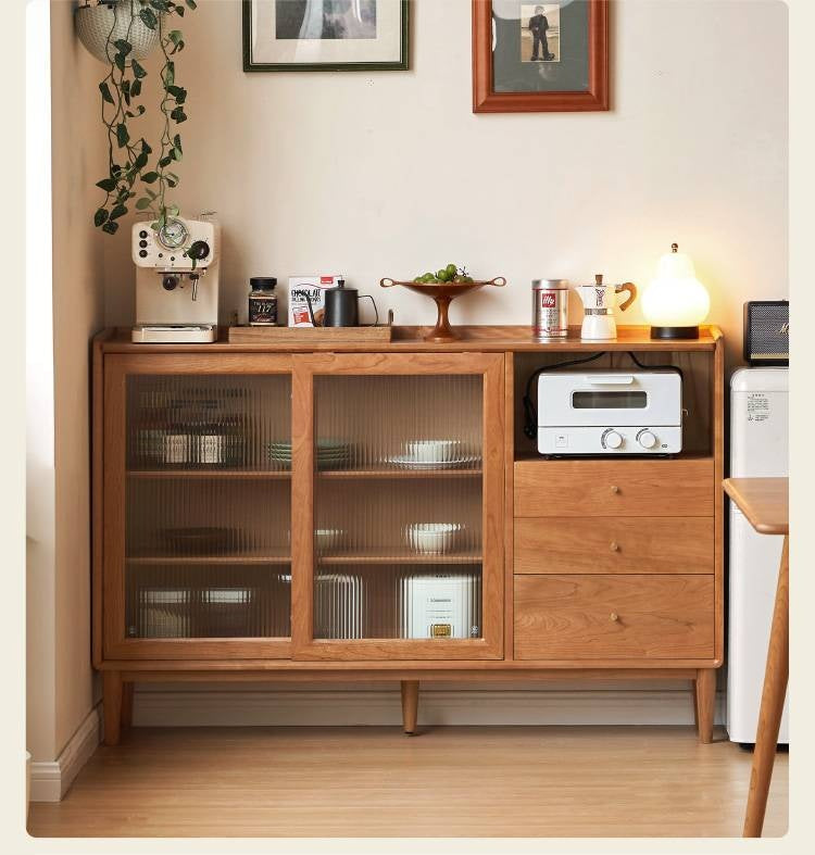 Cherry, Ash Solid Wood Ancient Style Ultra Thin Side Cabinet