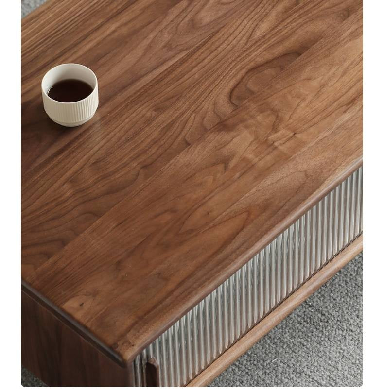 Oak, Solid Rubberwood, Black Walnut Solid Wood Modern Style Tea Table