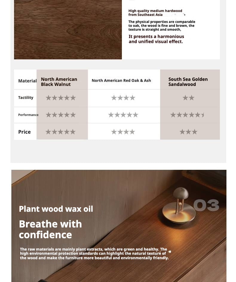 Solid Sandalwood, Black Walnut Solid Wood TV Cabinet Italian Light Luxury
