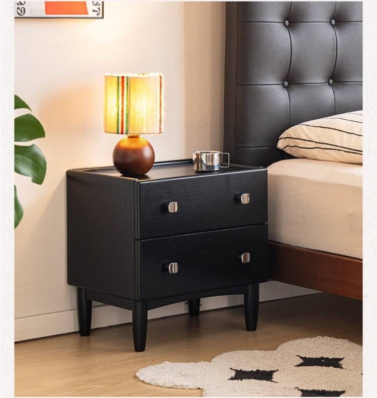 Rubber Solid Wood Classic Nightstand.